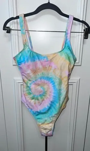 NWT Stoney Clover Lane Women's Tie-Dye‎ One Piece Swimsuit Size Small Multicolor thumbnail 1