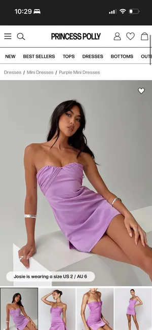Princess Polly Mini Dress Purple thumbnail 2