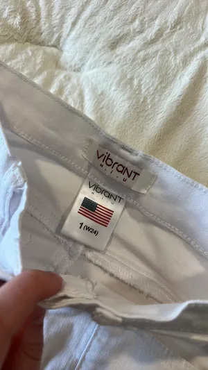 White Jeans Vibrant Miu Slit Flare thumbnail 6