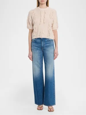 SLVRLAKE Grace High Rise Wide Leg Jeans Size 29 Blue Denim thumbnail 2