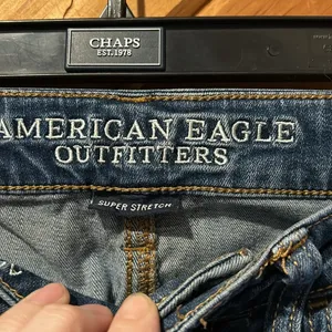American Eagle distressed jegging raw hem fold up bottom jeans thumbnail 5