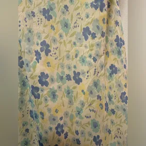 2000s Y2K Express 100% silk floral fairy dress size 6 butter yellow rare! thumbnail 7