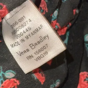 Vera Bradley small quilted black tote bag thumbnail 9
