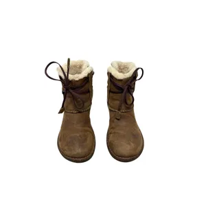 UGG Cove Leather Shearling Ankle Boots Brown Lace‎ Up Womens Size 6 thumbnail 3
