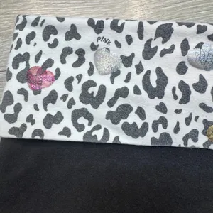 Y2K Victoria's Secret PINK‎ Leopard Heart Foldover Yoga Shorts Black XSmall XS thumbnail 3