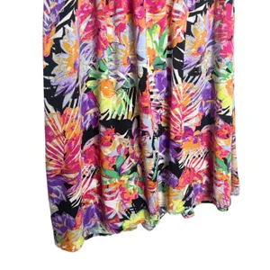 Arizona Jean Co Tropical Floral Mini Dress Size Medium Swim Coverup Boho Beach thumbnail 5