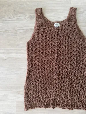 Rhythm. Crochet Cover Up Brown Size M thumbnail 3