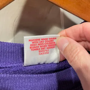 Cute vintage 80s Hanes purple plum fairy puff paint broken in sweatshirt grapes thumbnail 6