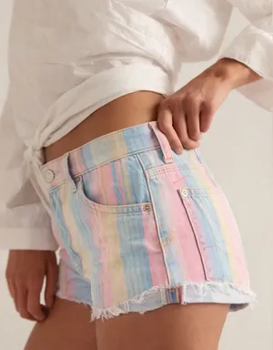 Crazy Train Pastel Serape Denim Shorts XL NWOT Boutique Western thumbnail 1