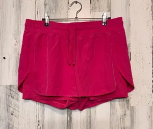 Velocity Hot Pink Running Shorts Womens Size Extra Large XL Drawstring Activewea thumbnail 1
