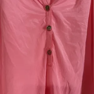 Lilly Pulitzer Women's Silk Pink Long‎ Sleeve Poetic Top Size Small thumbnail 2