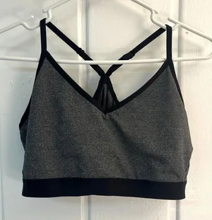 Athletic Works Grey & Black Sports Bra Sz XL 16-18 thumbnail 1