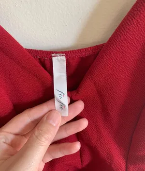 Red Peplum Tank Size XS thumbnail 3