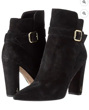 Sam Edelman Rita Block Heel Suede Boot Size 8 Black thumbnail 1