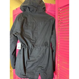 Charlotte Russe Ambiance Black Faux Shearling Lined Utility Parka Jacket Small thumbnail 8