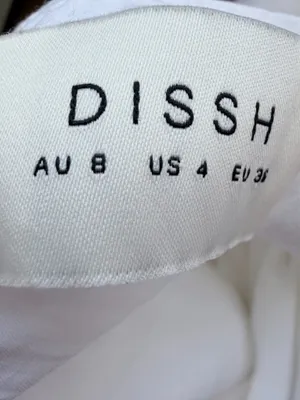 DISSH Lacy Linen White Summer Dress Size 4 thumbnail 5