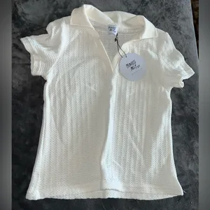 Princess Polly Stephany Knit Top in White Size 4 New with tag thumbnail 5