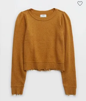 Aerie Cozyup Shrunken Crew Sweater thumbnail 4