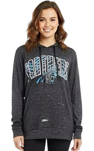 Carolina Panthers Sweatshirt Hoodie Women Sz Small NFL Gameday Charcoal Gray thumbnail 1