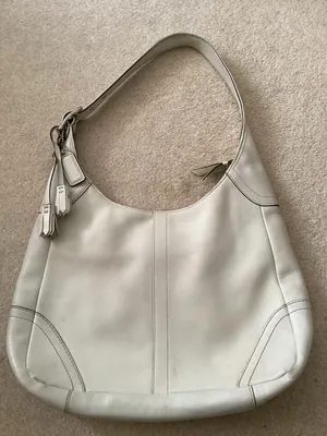 Coach White Hamilton Tassel Hobo Vintage thumbnail 1
