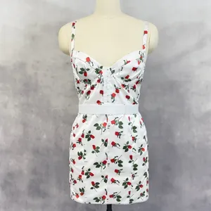 For Love & Lemons Love Song Bustier Mini Dress Size M Satin Rose Coquette Girly thumbnail 16
