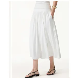 OGL Eco-SkinKiss Mid Rise Gathered Midi Skirt Pockets Primrose Pink XL thumbnail 4