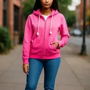 American Eagle Womens Hoodie This Feels Seriously Lived In Zip Up Pink Small NWT thumbnail 2