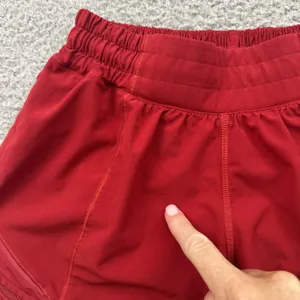 Lululemon Hotty Hot Shorts Low Rise 4" Dark Red Athletic Athleisure Women's 2 thumbnail 2