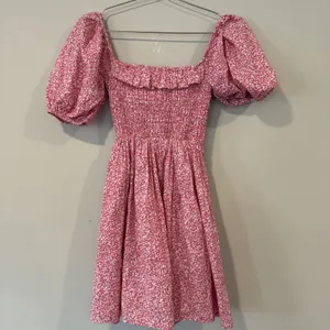 Abercrombie & Fitch Pink Ditsy Floral Smocked Puff Sleeve Mini Dress XXS 2818 thumbnail 7