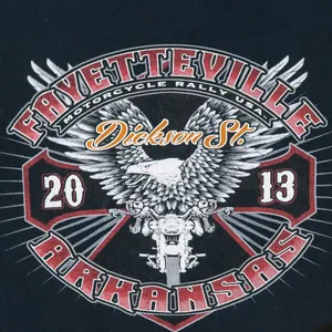 Gildan 2013 Fayetteville Motorcycle Rally Arkansas Graphic Tee Shirt thumbnail 4