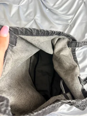 American Eagle Outfitters Black Canvas 'Live Your Life' Tote Bag thumbnail 3