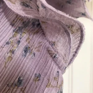 ASTR the Label Pleated Tiered Midi Dress Small Purple Floral Wedding Guest Party thumbnail 9