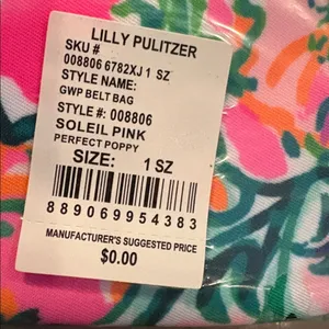 Lilly Pulitzer belt bag NEW Soleil Pink Perfect Poppy thumbnail 5