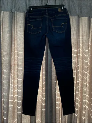 American Eagle Outfitters Dark Blue Super Stretch Jegging Size 2 Short thumbnail 8