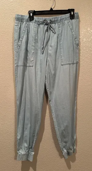 Rock & Republic Light Blue Jean Joggers Sz L thumbnail 1
