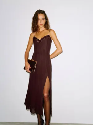 NWT Reformation Lucine Dress in Mahogany Size 6 thumbnail 3