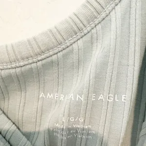 American‎ Eagle Top Size Large Blue Ribbed One Shoulder Asymmetric Garden Party thumbnail 5
