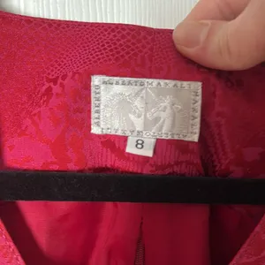Vintage Alberto Makali Deep Red Tank Top size 8 snakeskin thumbnail 2