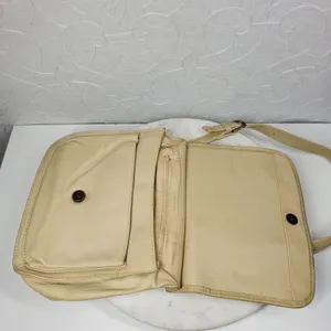 Vintage Fossil Crossbody Bag #75082 Medium Cream Soft Leather Adjustable Strap thumbnail 16