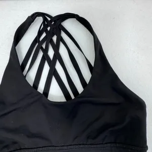 Lululemon Free To Be Moved Bra Size 4 Black Strappy Longline Luxtreme sport thumbnail 6