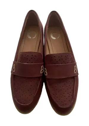 Journee Collection Women's Size 7 Red Faux Leather Slip On Loafer‎ Flat Shoes thumbnail 1