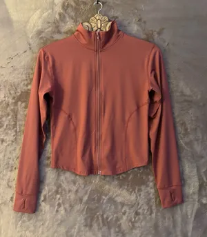 Fashion Athletic Jacket Women’s Size M Cropped Full Zip-Up Jacket in Rust thumbnail 1