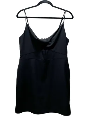 Abercrombie & Fitch Black Mini Cocktail Sleveless KeyHole Cut Out Dress Sz Large thumbnail 1
