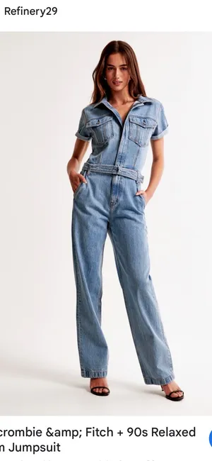 Abercrombie Relaxed 90s Denim Jumpsuit thumbnail 2