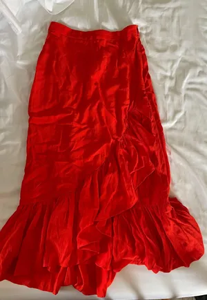Red Midi Skirt Size 4 thumbnail 1