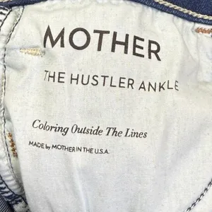 Mother The Hustler Ankle Jeans‎ Womens 25 Dark Wash High Rise Flare Denim Blue thumbnail 3