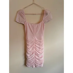 Lucy in the Sky Mini Dress Women Small Pink Ruched Mesh Bodycon Cocktail Party thumbnail 6