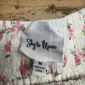 Sky To Moon Floral Mini Skirt Elasticized Ruffled‎ Layer Stretchy Size Medium thumbnail 3
