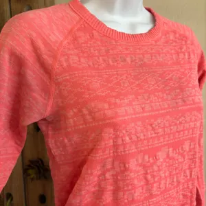 Lululemon Rest Less Pullover Heather Electric Coral Long Sleeve‎ Size 4 thumbnail 2
