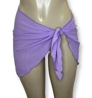 Zuliana lilac lettuce trim sarong/cover up thumbnail 1